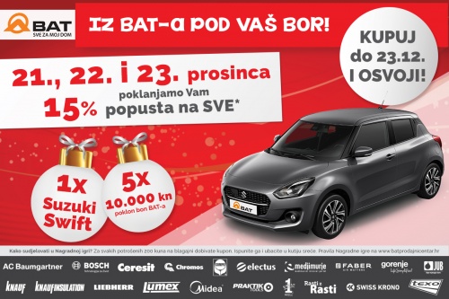 Čak tri dana 15% popusta na SVE redovne cijene!