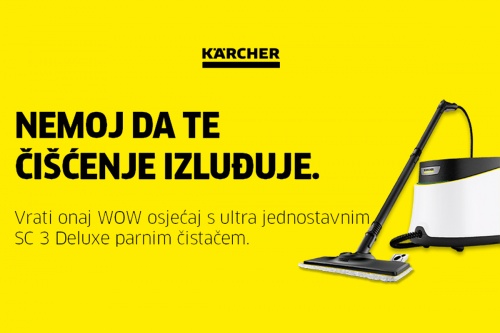 Vrati onaj WOW osjećaj uz Kärcher parni čistač SC 3 Deluxe EasyFix!