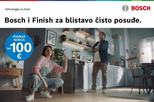 Bosch i Finish za blistavo čisto posuđe